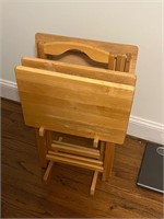 Television tray holder and 3 trays