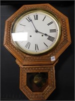 Oak wall clock