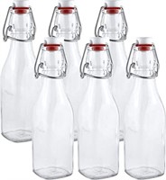 Estilo Clear Glass Bottles, 8.5oz 12 Set