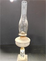 oil lamp, clear glass