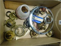 box of misc. lamp parts