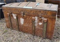 Antique camelback trunk