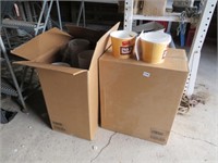 2 Boxes of Popcorn Buckets w/Lids & Dividers
