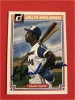 Hank Aaron Signed Donruss HOF Heroes No Coa