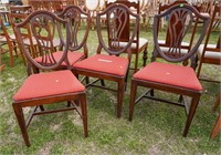 Shield back dining chairs