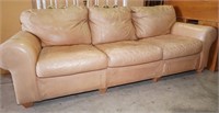 Leather sleeper sofa