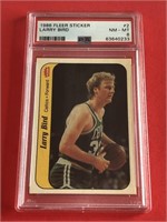 PSA 8 1986 Fleer Larry Bird Sticker Card