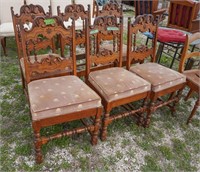 Set of 6 oak chairs