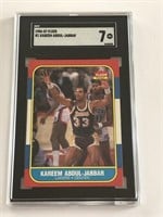 1986 Fleer Kareem Abdul-Jabbar Card #1 SGC 7