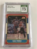 1986 Fleer Isiah Thomas Rookie Card CSG 7.5