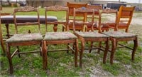 Set of four dining chairs