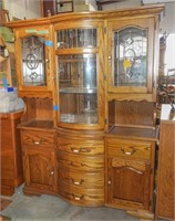 Curved front china cabinet