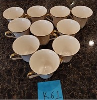 F - LOT OF 10 LENOX CUPS (K61)