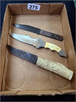 fixed blade knife lot ( 3 )