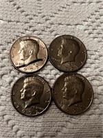 3- 1972 & 1-  1973 50c Kennedy Half Dollars