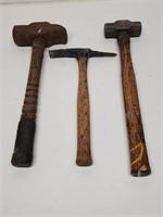 3 Antique Hammers