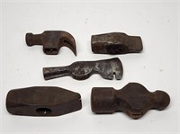 5 Antique Hammer Heads