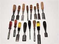 Assorted Antique Wood Chisels