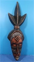 Hand Carved Wood w/Metal Details-Tribal Masks
