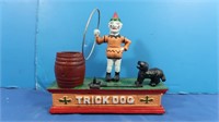 Vintage Cast Iron Motion Bank "Trick Dog"-repro