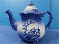 Old Victoria Ironstone (England) Blue Teapot