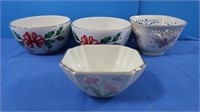 4 Lenox Decorative Bowls