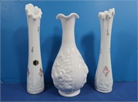 Vintage Westmoreland Milk Glass Bud Vases, 2