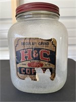 Vintage  H&C Coffee Jar
