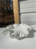 Fenton Silver Crest Large Dish 11 1/2” diameter