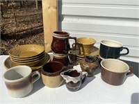 Pottery Mix Cups Brown Drip