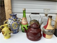 Wine Bottles & Tea Pots