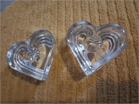 Crystal Heart Shape Candlestick Holders