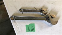 Crescent USA adjustable wrenches 6 and 10 inch