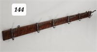 Oak & Iron Wall Coat Rack