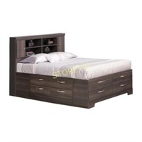 Queen Bed Set w/ Headboard, Footboard & Storage