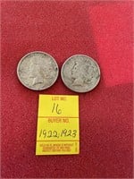 1922 & 1923 Silver Peace Dollar