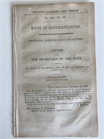 1847 United States. Navy Dept. Letter