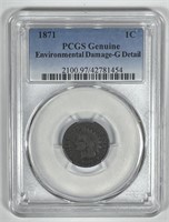 1871 Indian Head Cent PCGS Good detail