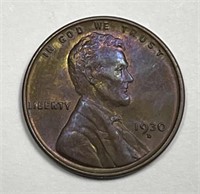 1930-D Lincoln Cent Color Toned Uncirculated BU