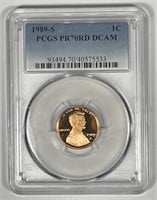 1989-S Lincoln Cent Proof PCGS PF70 DCAM