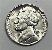 1942-P Jefferson Silver Nickel Uncirculated BU