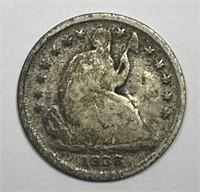 1838 Seated Liberty Silver Half Dime H10c Good G