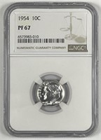 1954 Roosevelt Silver Dime Proof NGC PF67