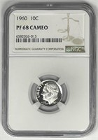 1960 Roosevelt Silver Dime Proof NGC PF68 CAMEO