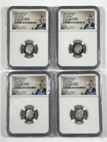 2022-S Roosevelt Dime Proof Lot of 4 NGC PF70 UCAM
