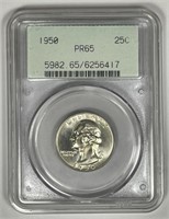 1950 Washington Silver Quarter Proof OGH PCGS PR65