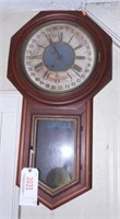 Lot #3031 - Regulator style wall clock unsigned