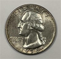 1956 Washington Silver Quarter Uncirculated BU