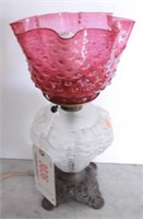 Lot #3036 - Converted antique table lamp with