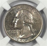 1964 Washington Silver Quarter Color NGC MS66